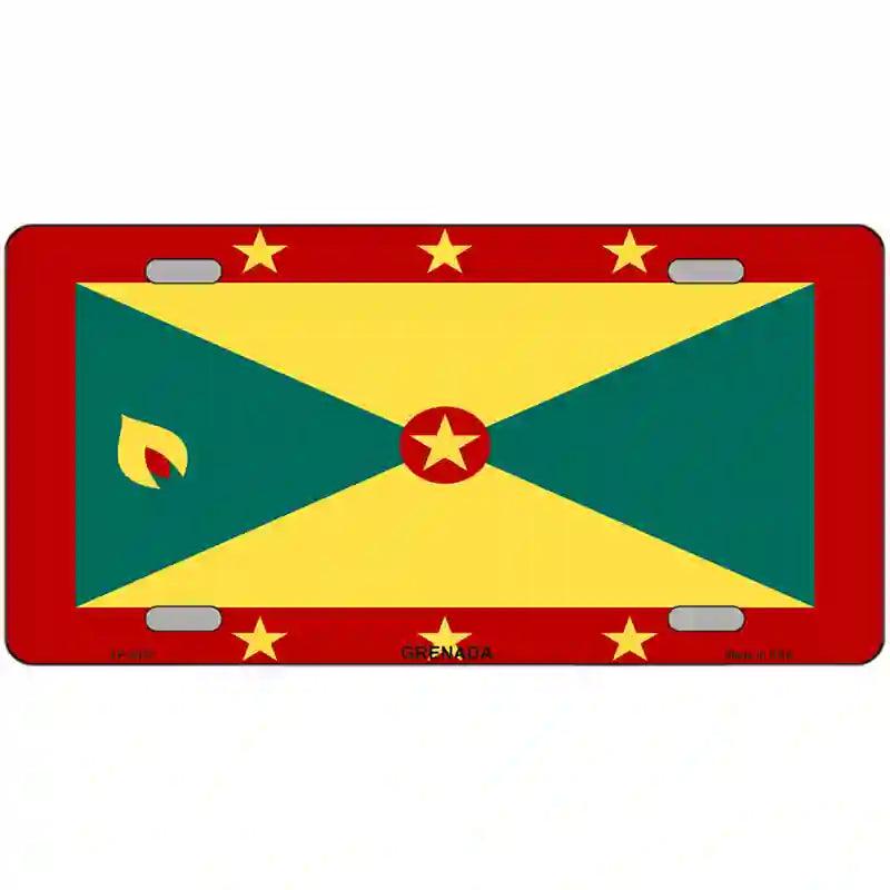Grenada Flag Metal Novelty License Plate 24" x 12" (LLP)