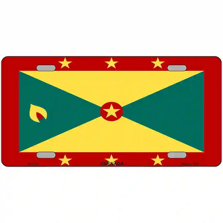 Grenada Flag Metal Novelty License Plate 24" x 12" (LLP)