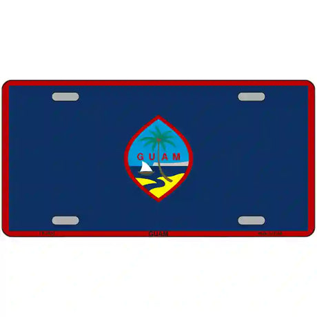 Guam Flag Novelty Metal License Plate Tag 24" x 12" (LLP)