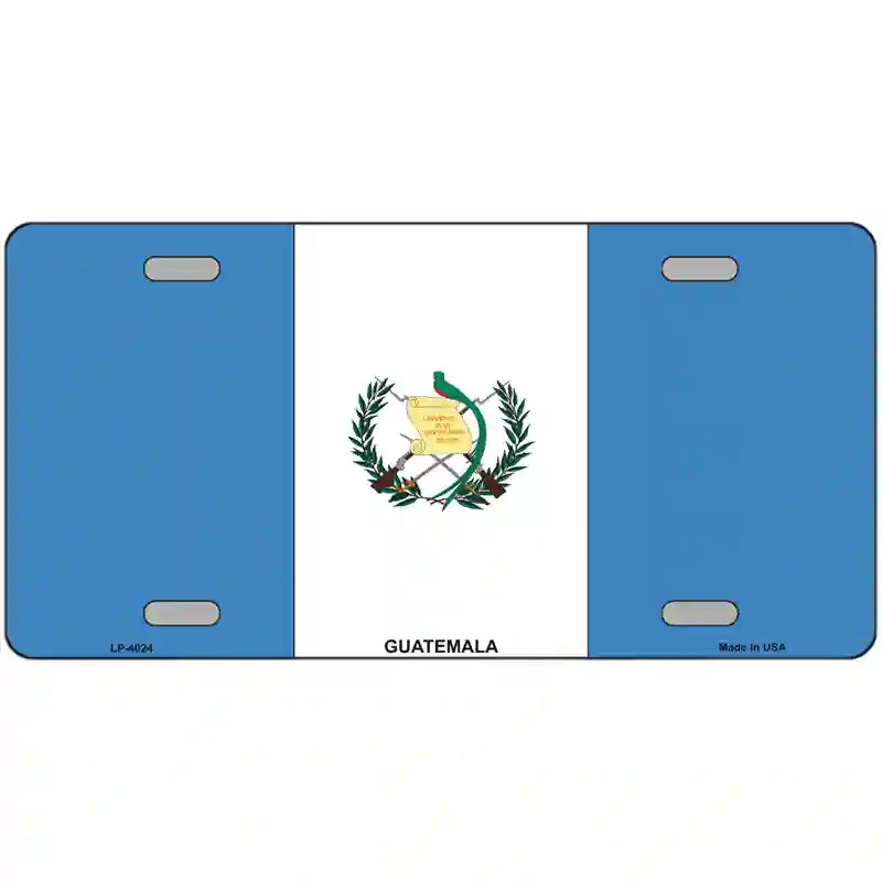 Guatemala Country Flag Metal Novelty License Plate 24" x 12" (LLP)