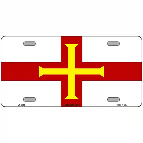 Guernsey Flag Metal Novelty License Plate 24" x 12" (LLP)