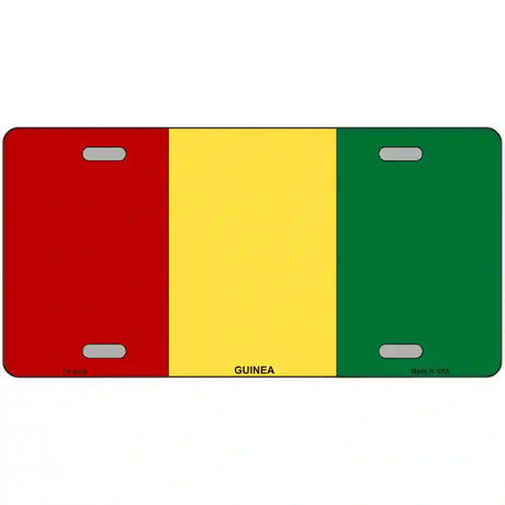 Guinea Flag Metal Novelty License Plate 24" x 12" (LLP)