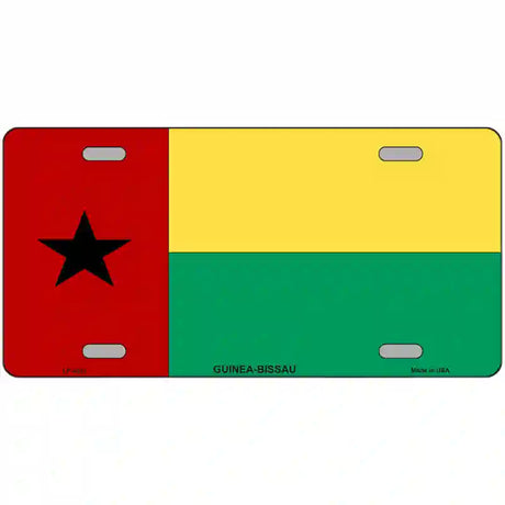 Guinea-Bissau Flag Metal Novelty License Plate Tag Sign 24" x 12" (LLP)