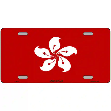 Hong Kong Flag Metal Novelty License Plate 24" x 12" (LLP)