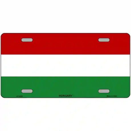 Hungary Flag Metal Novelty License Plate 24" x 12" (LLP)