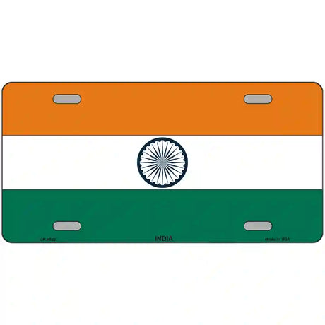 India Flag Metal Novelty License Plate 24" x 12" (LLP)