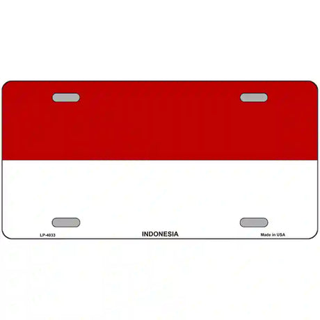 Indonesia Flag Metal Novelty License Plate 24" x 12" (LLP)