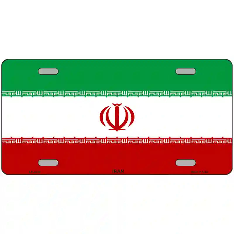 Iran Flag Metal Novelty License Plate 24" x 12" (LLP)