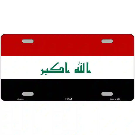 Iraq Flag Metal Novelty License Plate 24" x 12" (LLP)