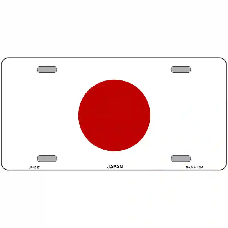 Japan Flag Metal Novelty License Plate 24" x 12" (LLP)