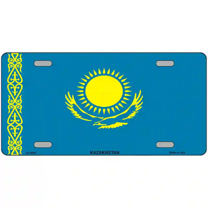 Kazakhstan Flag Metal Novelty License Plate 24" x 12" (LLP)