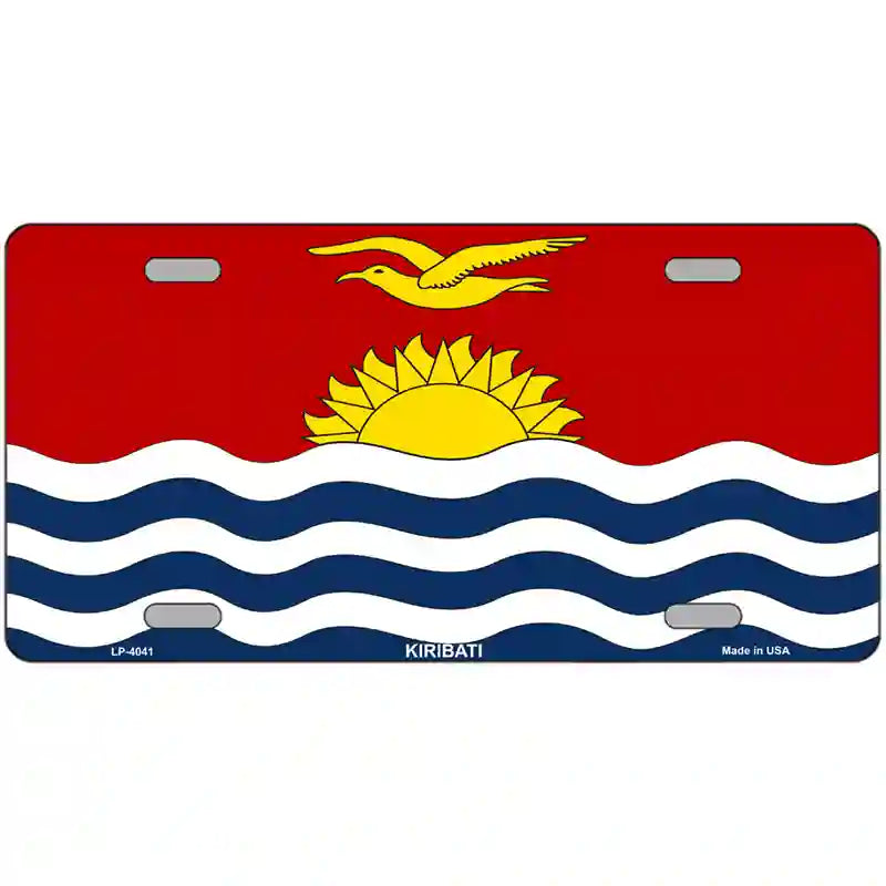 Kiribati Flag Metal Novelty License Plate 24" x 12" (LLP)