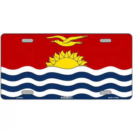 Kiribati Flag Metal Novelty License Plate 24" x 12" (LLP)