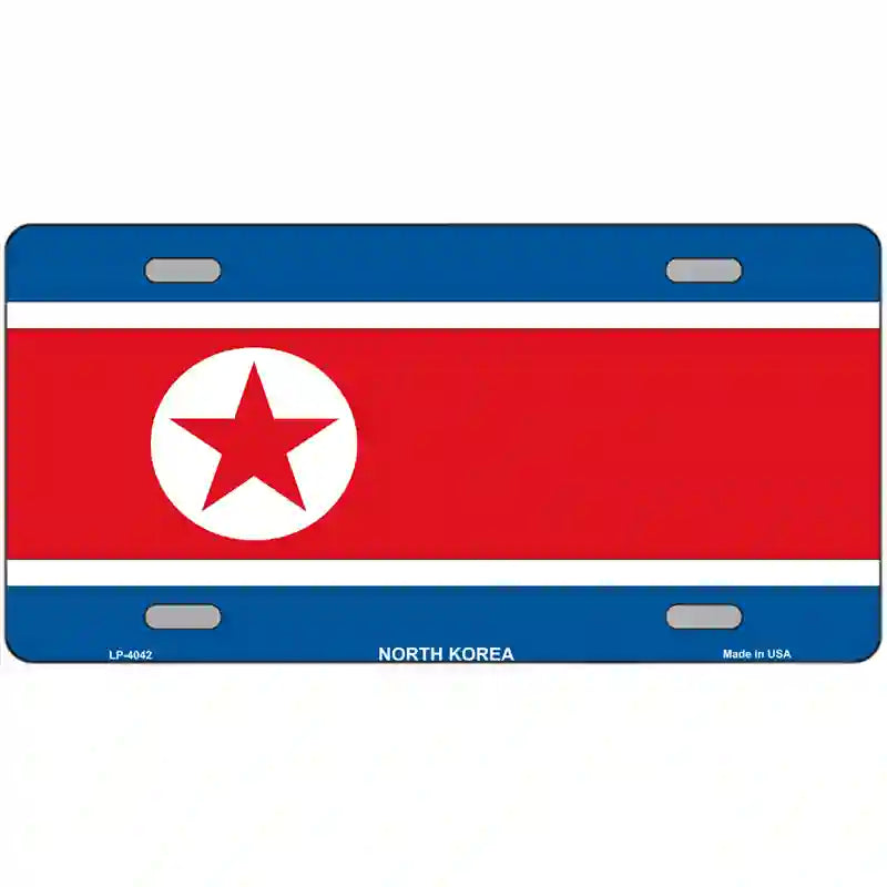 North Korea Flag Metal Novelty License Plate 24" x 12" (LLP)