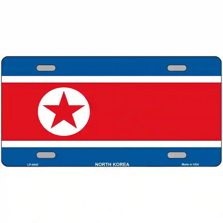 North Korea Flag Metal Novelty License Plate 24" x 12" (LLP)