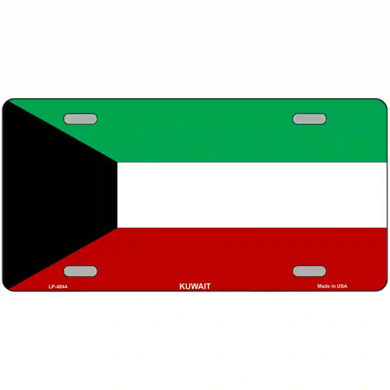 Kuwait Flag Metal Novelty License Plate 24" x 12" (LLP)