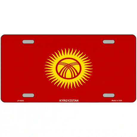 Kyrgyzsyan Flag Metal Novelty License Plate 24" x 12" (LLP)