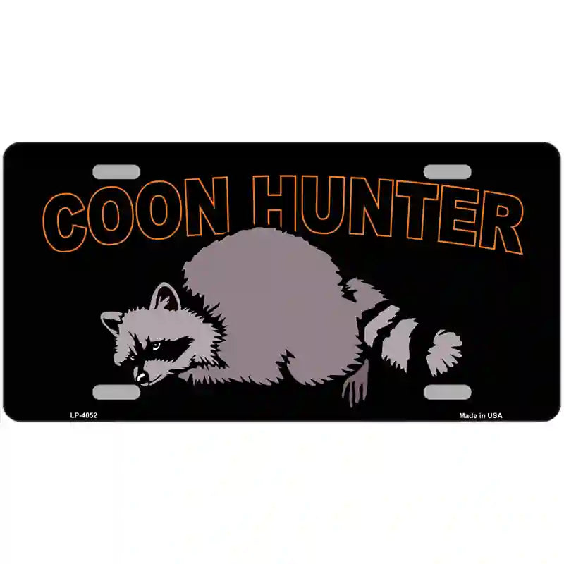 Coon Hunter Metal Novelty License Plate 24" x 12" (LLP)