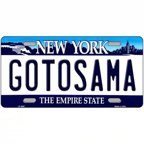 Gotosama New York Novelty Metal License Plate 24" x 12" (LLP)