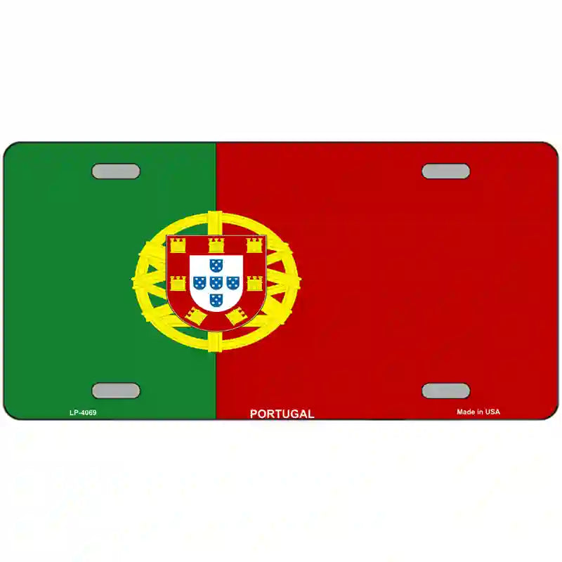 Portugal Flag Metal Novelty License Plate 24" x 12" (LLP)