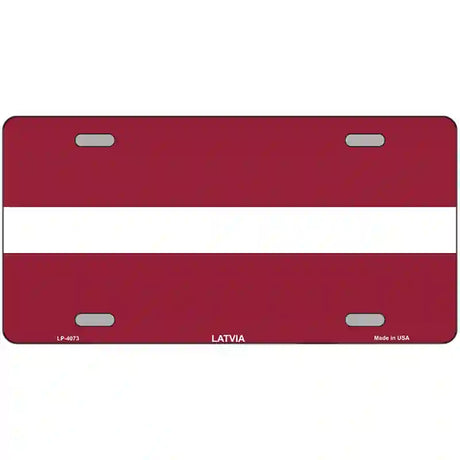 Latvia Flag Metal Novelty License Plate 24" x 12" (LLP)