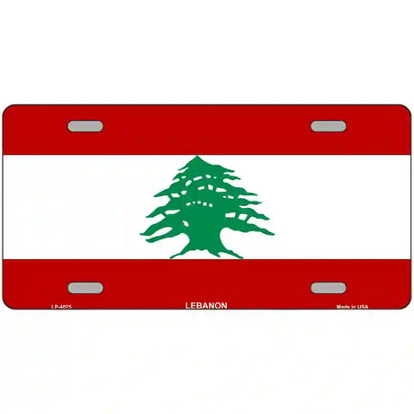 Lebanon Flag Metal Novelty License Plate 24" x 12" (LLP)