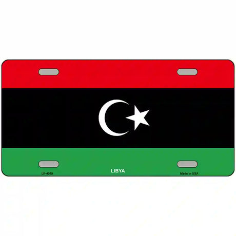 Libya Flag Metal Novelty License Plate 24" x 12" (LLP)