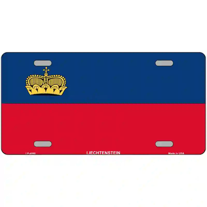 Liechtenstein Flag Metal Novelty License Plate 24" x 12" (LLP)