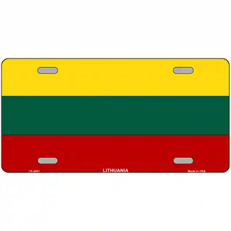 Lithuania Flag Metal Novelty License Plate 24" x 12" (LLP)