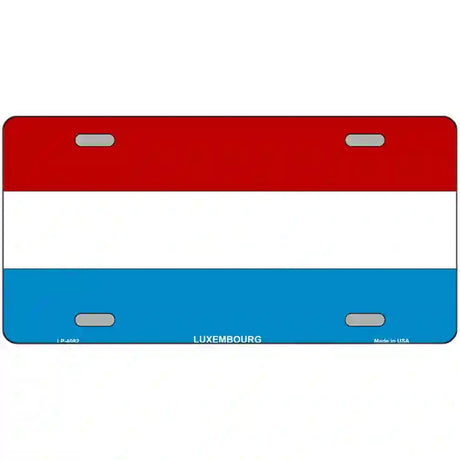 Luxembourg Flag Metal Novelty License Plate 24" x 12" (LLP)