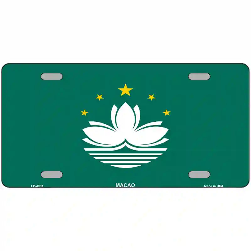 Macao Flag Metal Novelty License Plate 24" x 12" (LLP)