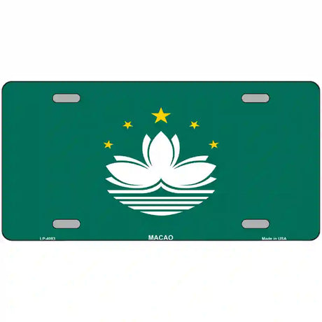 Macao Flag Metal Novelty License Plate 24" x 12" (LLP)