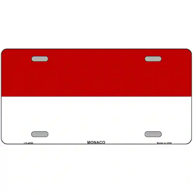 Monaco-C Flag Metal Novelty License Plate 24" x 12" (LLP)