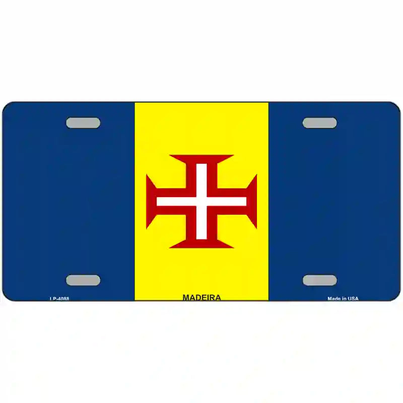 Madeira Flag Metal Novelty License Plate 24" x 12" (LLP)