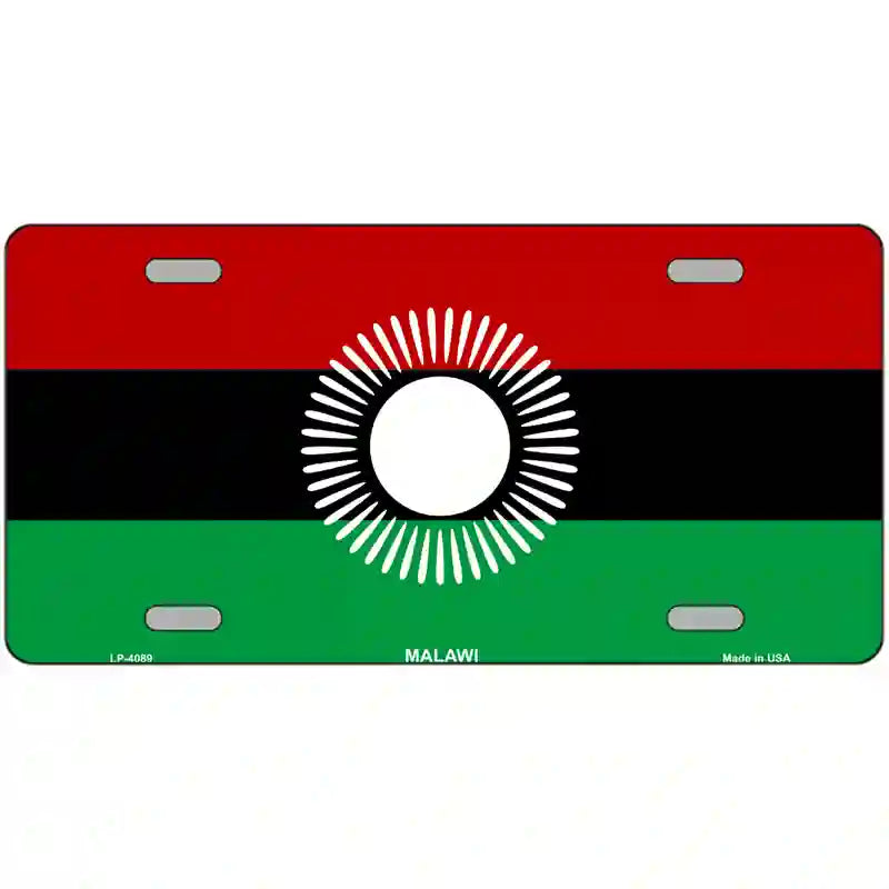 Malawi Flag Metal Novelty License Plate 24" x 12" (LLP)