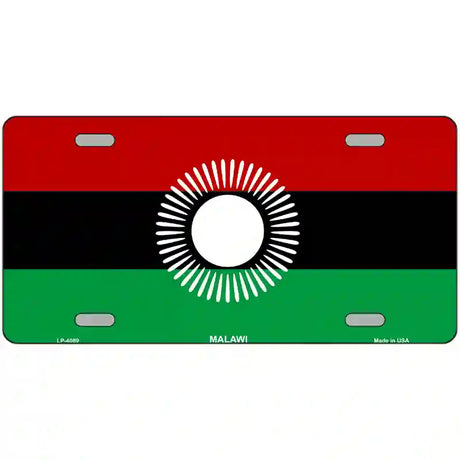 Malawi Flag Metal Novelty License Plate 24" x 12" (LLP)