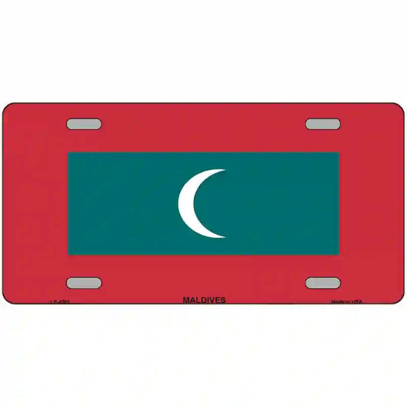 Maldives Flag Metal Novelty License Plate 24" x 12" (LLP)