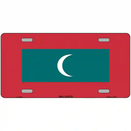 Maldives Flag Metal Novelty License Plate 24" x 12" (LLP)