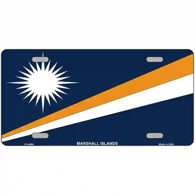 Marshall Islands Flag Metal Novelty License Plate 24" x 12" (LLP)