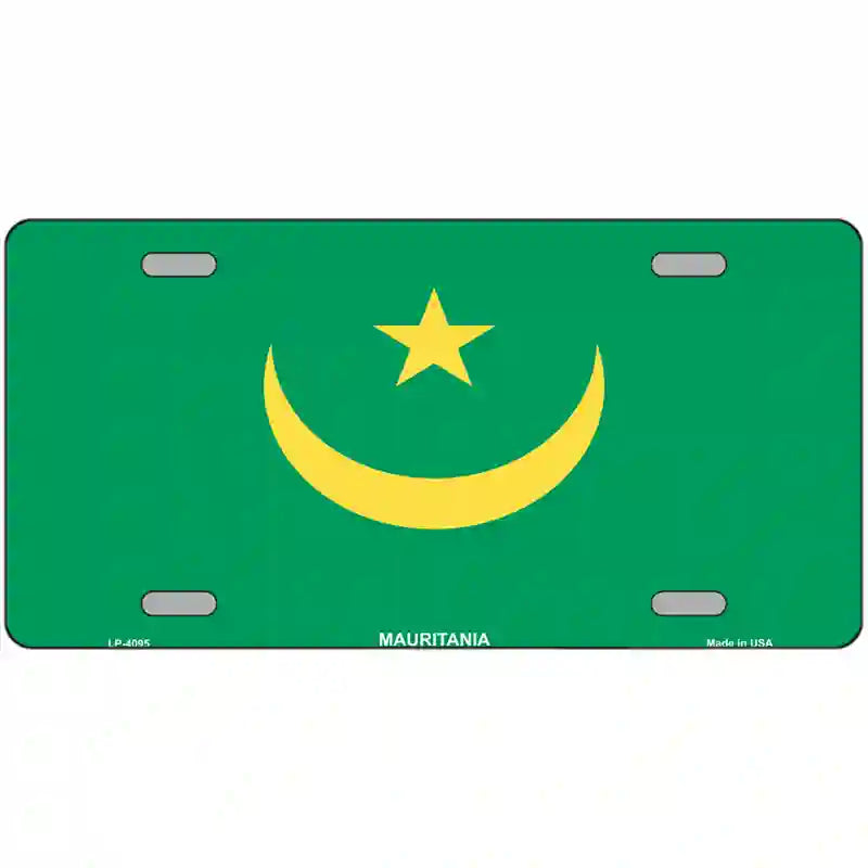 Mauritania Flag Metal Novelty License Plate 24" x 12" (LLP)