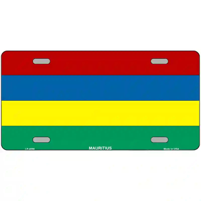 Mauritius Flag Metal Novelty License Plate 24" x 12" (LLP)