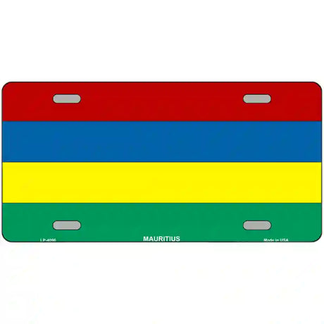 Mauritius Flag Metal Novelty License Plate 24" x 12" (LLP)