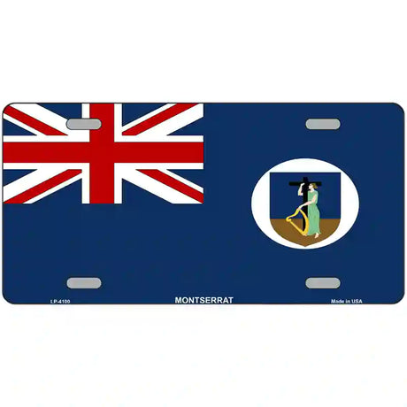 Montserrat Flag Metal Novelty License Plate 24" x 12" (LLP)