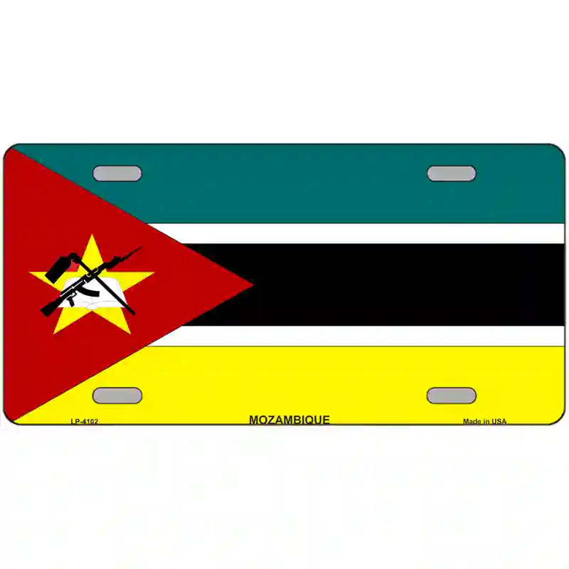 Mozambique Flag Metal Novelty License Plate 24" x 12" (LLP)