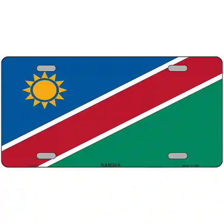 Namibia Flag Metal Novelty License Plate 24" x 12" (LLP)