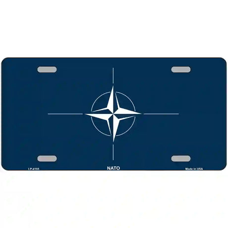 Nato Flag Metal Novelty License Plate 24" x 12" (LLP)