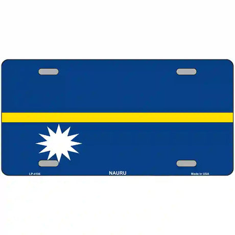 Nauru Flag Metal Novelty License Plate 24" x 12" (LLP)