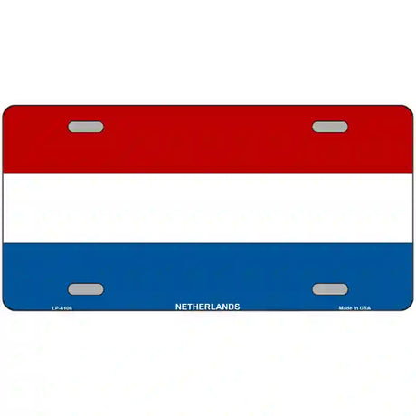 Netherlands Flag Metal Novelty License Plate 24" x 12" (LLP)