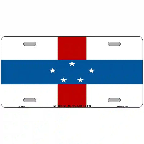 Netherlands Antilles Flag Metal Novelty License Plate 24" x 12" (LLP)