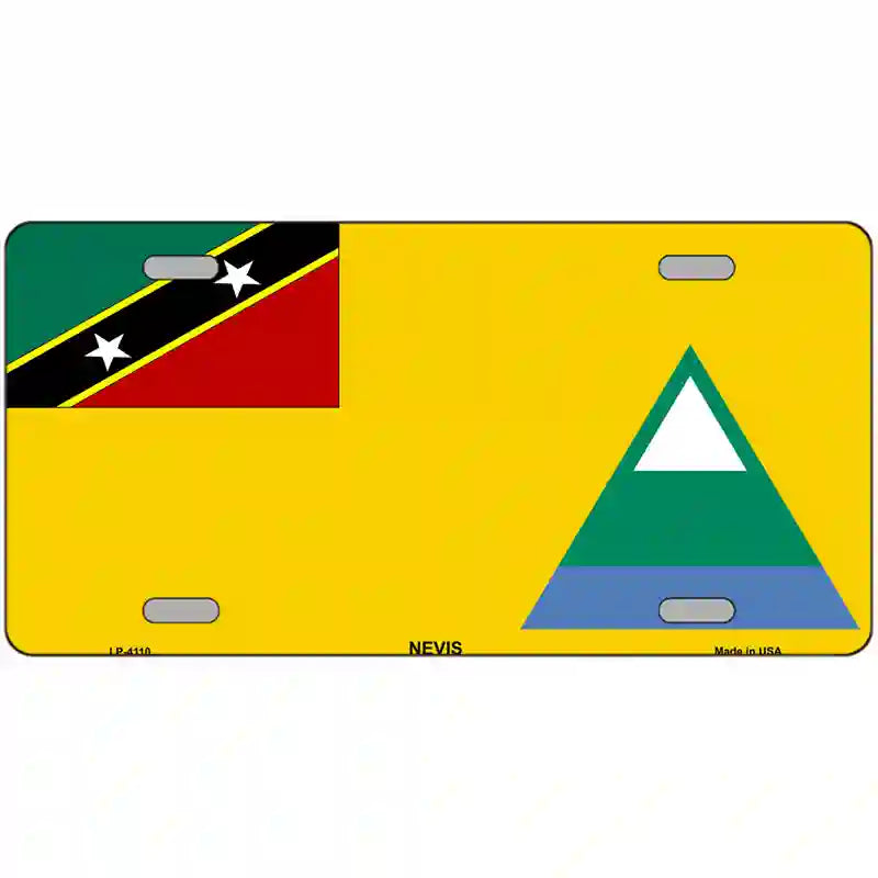 Nevis Flag Metal Novelty License Plate 24" x 12" (LLP)